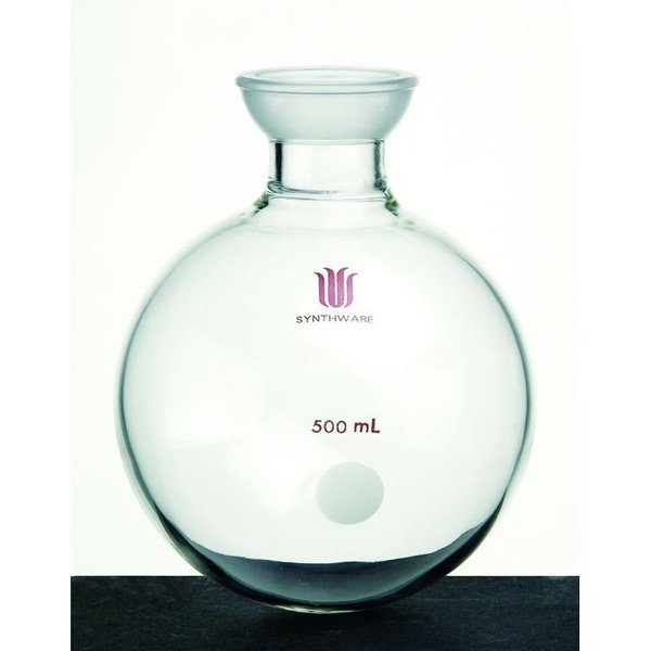 Synthware FLASK, ROUND BOTTOM, SPHERICAL JOINT, 500mL, 35/20 F527500